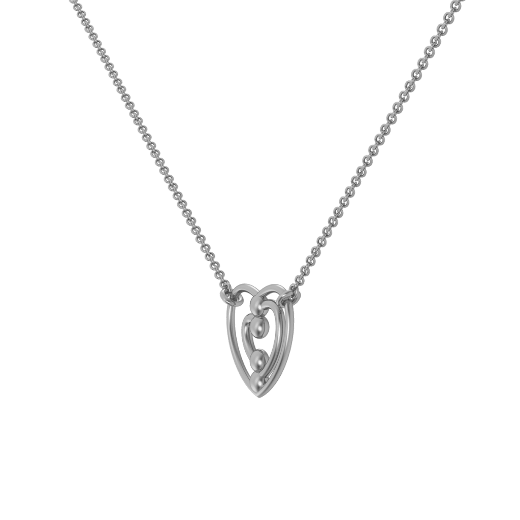 14K Gold Heart Necklace Acrodia