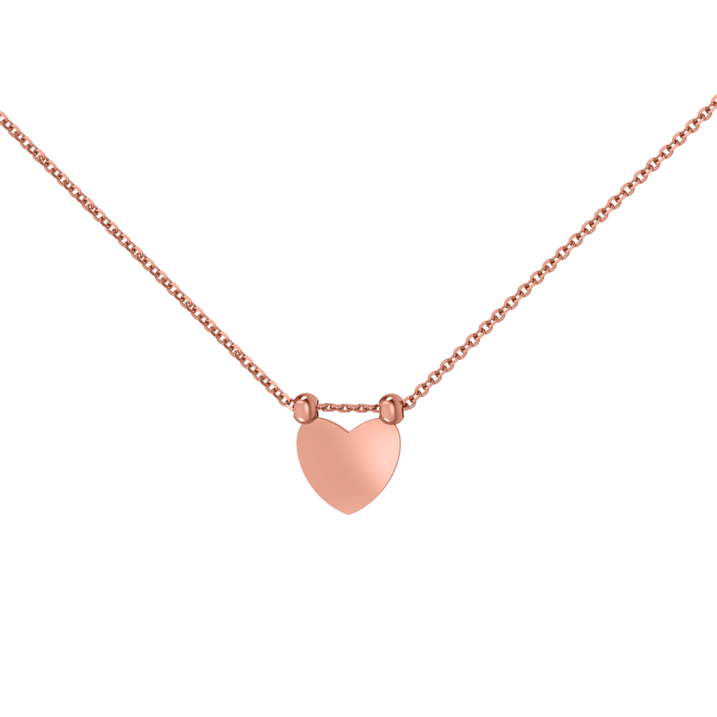 14K Gold Heart Necklace Acrodia